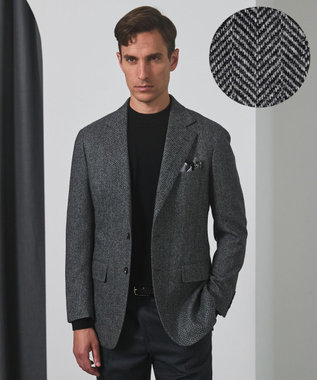 新色追加【一部ストレッチ】カシミヤブレンド 定番ツイードジャケット(25年モデル)