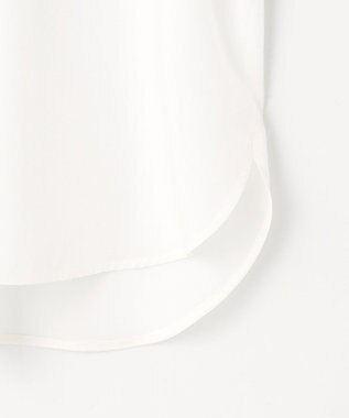 自由区 【洗える】ソフトリネンフリルディティール ブラウス オフ