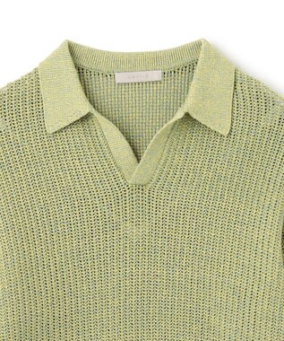 UNFILO MENS メッシュ ニットポロ [24年春夏商品] イエロー