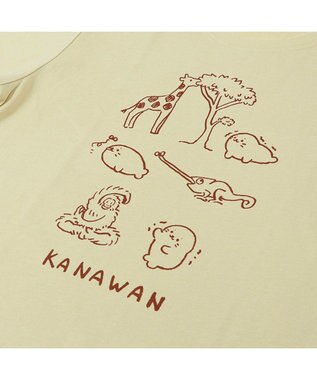 Mother garden しろたん Tシャツ 半袖  《KANAWAN柄》 ベージュ色　S/M/L/XL レディース メンズ ユニセックス 男女兼用  かわいい キャラクター 半袖Ｔシャツ マザーガーデン   父の日 父の日ギフト ベージュ