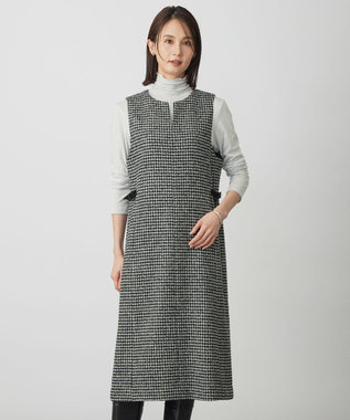 J.PRESS LADIES S ウールシルク ハウンドトゥース ジャンパースカート