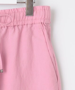 UNFILO 【軽量/UVケア】ライトリネン ワイドパンツ ピンク