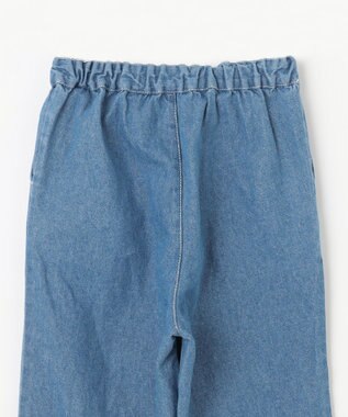 ANY KIDS スカラップ×刺繍デニムパンツ ブルー