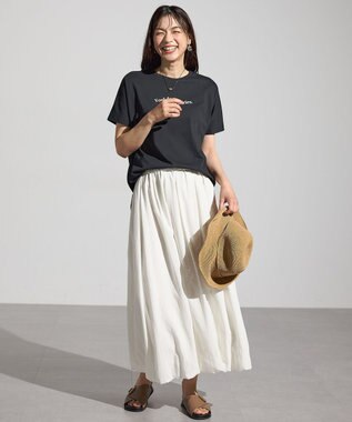 ANY エニィファンクションドルマンスリーブＴシャツ ブラック(ロゴ)