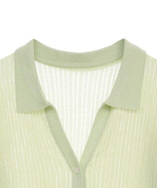 earth music&ecology スキッパールーズカーディガン Light Green