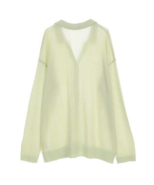 earth music&ecology スキッパールーズカーディガン Light Green