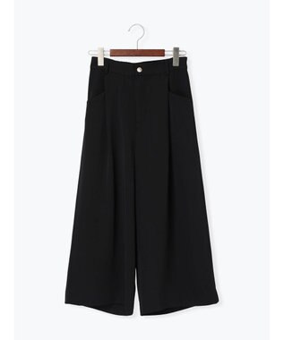 Te chichi タックポケットワイドクロップトパンツ ブラック