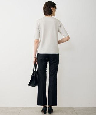 ICB L 【先行予約・WEB限定カラーあり】 シンセティックハイゲージ 半袖Vネックニット トープ