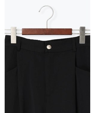 Te chichi タックポケットワイドクロップトパンツ ブラック