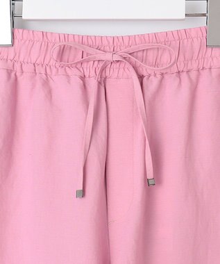 UNFILO 【軽量/UVケア】ライトリネン ワイドパンツ ピンク