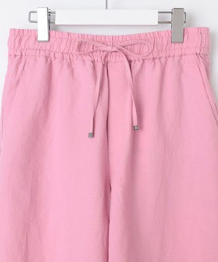 UNFILO 【軽量/UVケア】ライトリネン ワイドパンツ ピンク