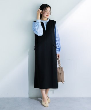 Green Parks 　ダンボールスキッパージャンパースカート Black