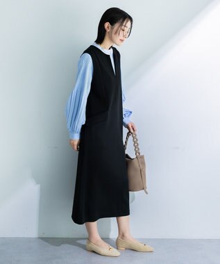 Green Parks 　ダンボールスキッパージャンパースカート Black