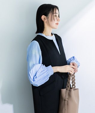 Green Parks 　ダンボールスキッパージャンパースカート Black