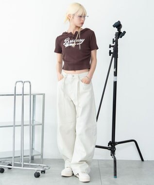 WEGO ワイドカーブスウィッチングパンツ オフホワイト