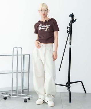 WEGO ワイドカーブスウィッチングパンツ オフホワイト