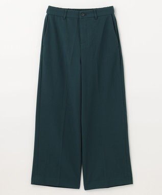 ANY 【ウエストゴム/ストレッチ/裏起毛】シークレットウォーム　ワイド ピーコックグリーン