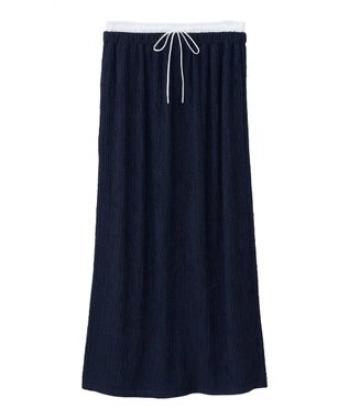 Green Parks ダブルウエストレイヤードイージーナロースカート Charcoal Gray