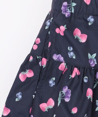 ANY KIDS 【洗濯機可能】総柄フルーツ キュロット ネイビー