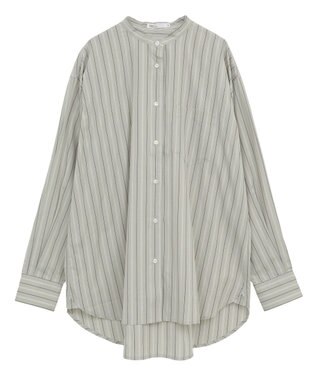 CRAFT STANDARD BOUTIQUE バンドカラーシャツ Stripe Beige