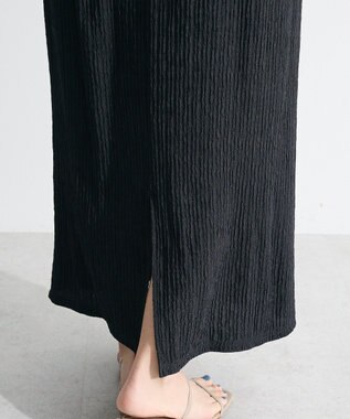 Green Parks ダブルウエストレイヤードイージーナロースカート Charcoal Gray