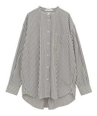 CRAFT STANDARD BOUTIQUE バンドカラーシャツ Stripe Gray