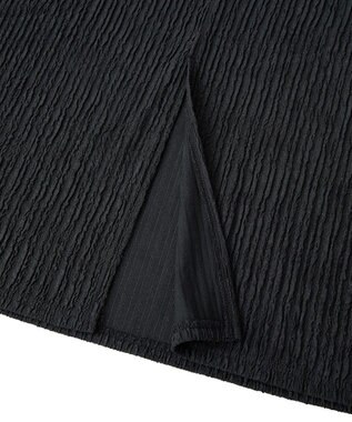 Green Parks ダブルウエストレイヤードイージーナロースカート Charcoal Gray