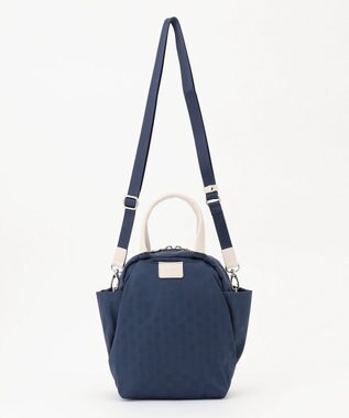 Y'SACCS はっ水ドットジャカード　ショートハンドル付き　軽量2wayショルダー ネイビー