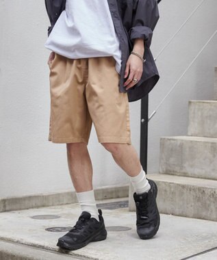 WEGO 【ユニセックス着用ITEM/ウエストゴム】リラックスイージーショーツ ベージュ