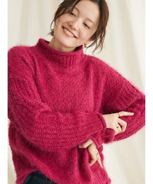 CRAFT STANDARD BOUTIQUE バスケットモールスタンドネックプルオーバー Pink