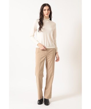 DAKS キュプラ混ハイネックプルオーバー ミニフリル オフホワイト