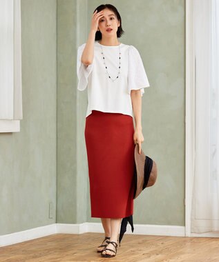 自由区 L 【カタログ掲載・洗える】エンブロイダリーコンビジャージ カットソー オフ