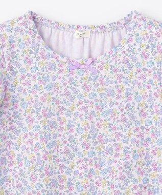 ANY KIDS 小花柄 プリント Tシャツ ラベンダー×花柄