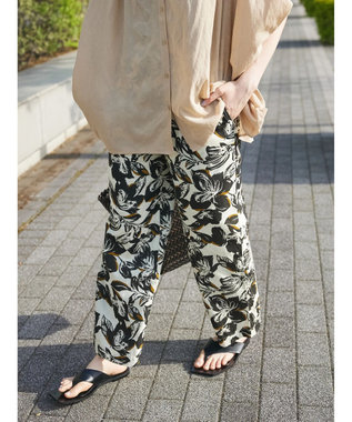 CRAFT STANDARD BOUTIQUE インド綿アソート柄イージーパンツ Ivory