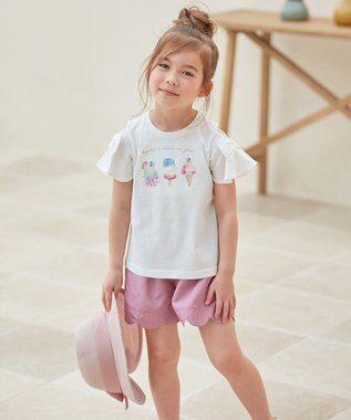 ANY KIDS 水陸両用 柄が浮き出る ショートパンツ ピンク