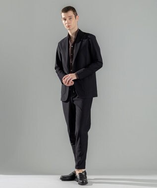 JOSEPH HOMME 新素材【シワになりにくい】テクノボイルストレッチ ウイングカラーシャツ ダークブラウン系