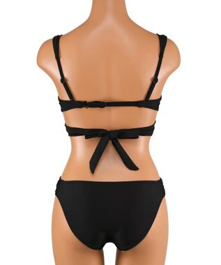 San-ai Resort（三愛水着楽園） 【WEB限定商品】ワコール共同開発 ノンワイヤーなのにぷっくり美胸を作る【ダブルアップ】　クロスビキニ M1/M2/L1　　【San-ai Resort（サンアイリゾート）】 ブラック