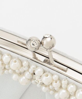 ANY SIS 【2WAY】ジュエル調フレームパーティ バッグ シルバー