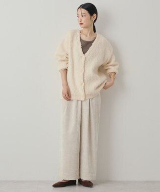 AMERICAN HOLIC カールシャギーカーディガン Ivory