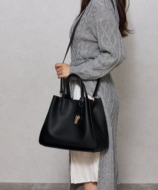 style code 【8/26入荷】【MERCURYDUO/マーキュリーデュオ】アオリワークハンドバッグ ブラック