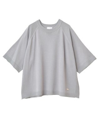 Green Parks トレーナー風ニットプルオーバー Gray