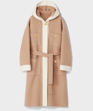 GRACE CONTINENTAL ラインフードリバーコート キャメル