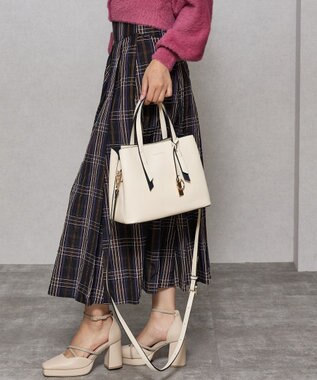 style code 【8/26入荷】【MERCURYDUO/マーキュリーデュオ】アオリワークハンドバッグ アイボリー