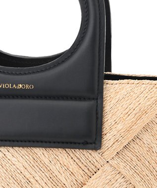 23区 VIOLAｄORO アバカ メッシュ  2WAY バケットバッグ ブラック系