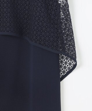 23区 【APPLAUDIR】クリスタルフラワーコンビ ドレス ネイビー系