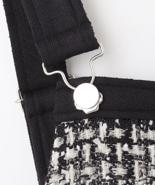 GRACE CONTINENTAL ミディツイードジャンパースカート バイカラー