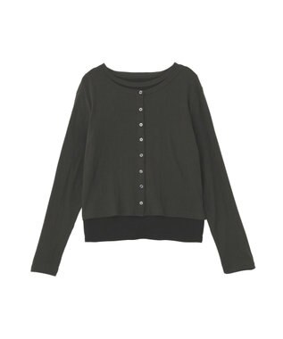 AMERICAN HOLIC 【２点セット】リンガーＴシャツ＋カーディガン Black