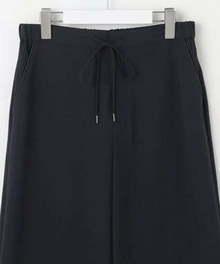 J.PRESS LADIES L 【洗える・吸水速乾・接触冷感・セットアップ対応】Light ジョーゼット ワイド パンツ ダークネイビー系