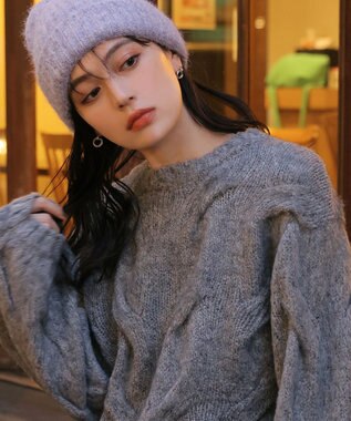 Tiaclasse 【金属アレルギー対応】ストーンフープバインドピアス シルバー