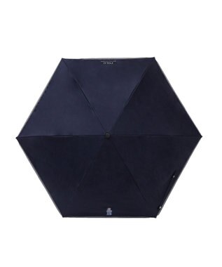 MOONBAT 【WEB限定】 POLO RALPH LAUREN（ポロ ラルフローレン） 晴雨兼用日傘 ワンポイントポロベア プリント 折りたたみ傘 ポーチタイプ 1級遮光/遮熱/遮光 ディープブルー